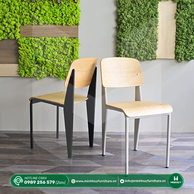 hình ảnh sản phẩm Ghế Sắt Lưng Gỗ MH106 thực tế