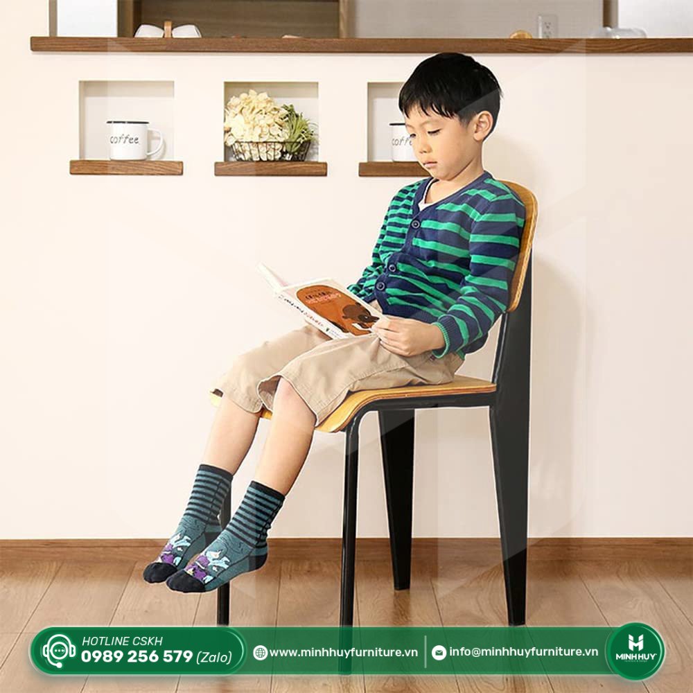 hình ảnh sản phẩm Ghế Sắt Lưng Gỗ MH106 thực tế