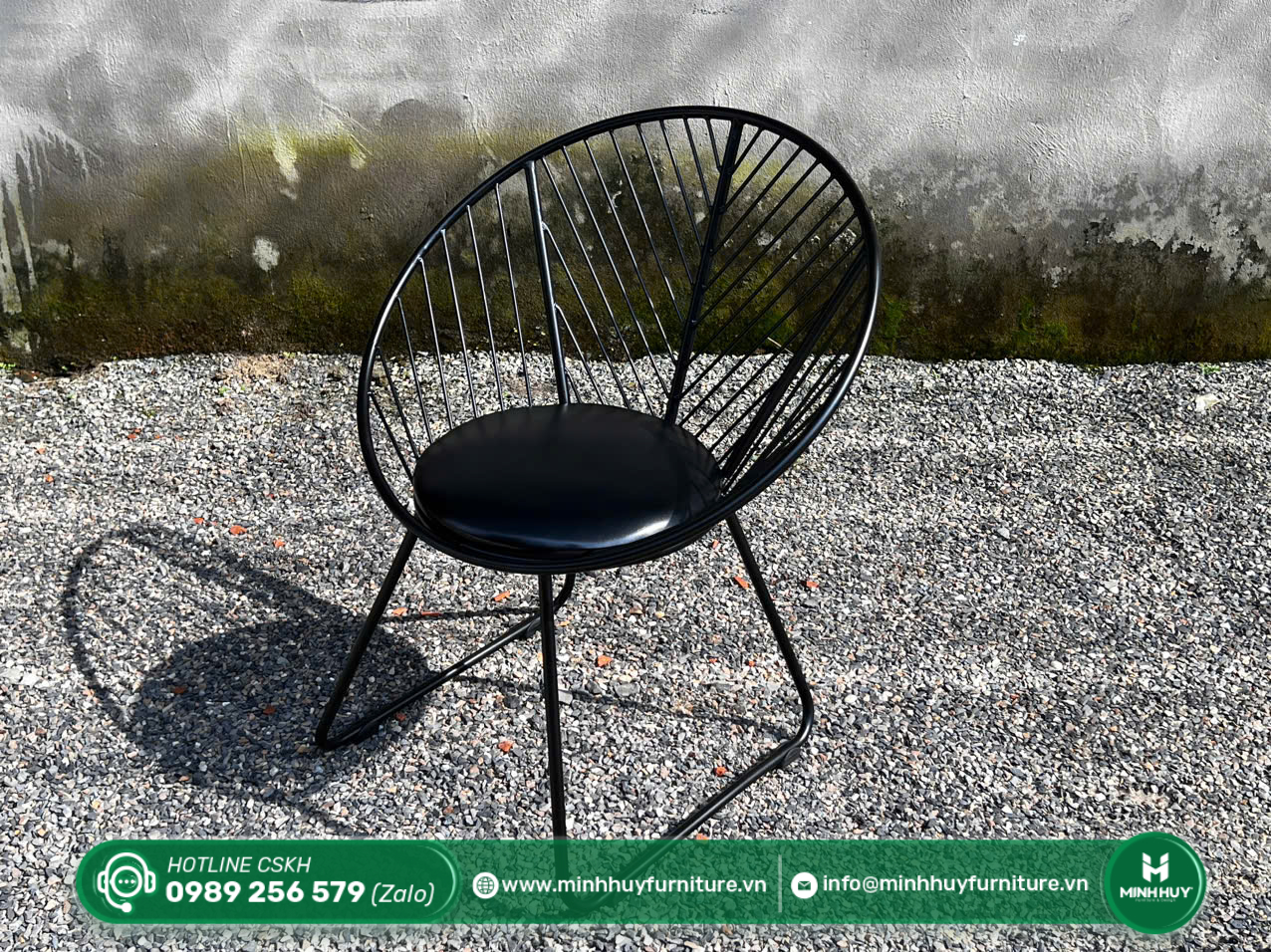Hình ảnh thực tế mẫu Ghế Sắt Nan Tròn Acapulco Mini MH117