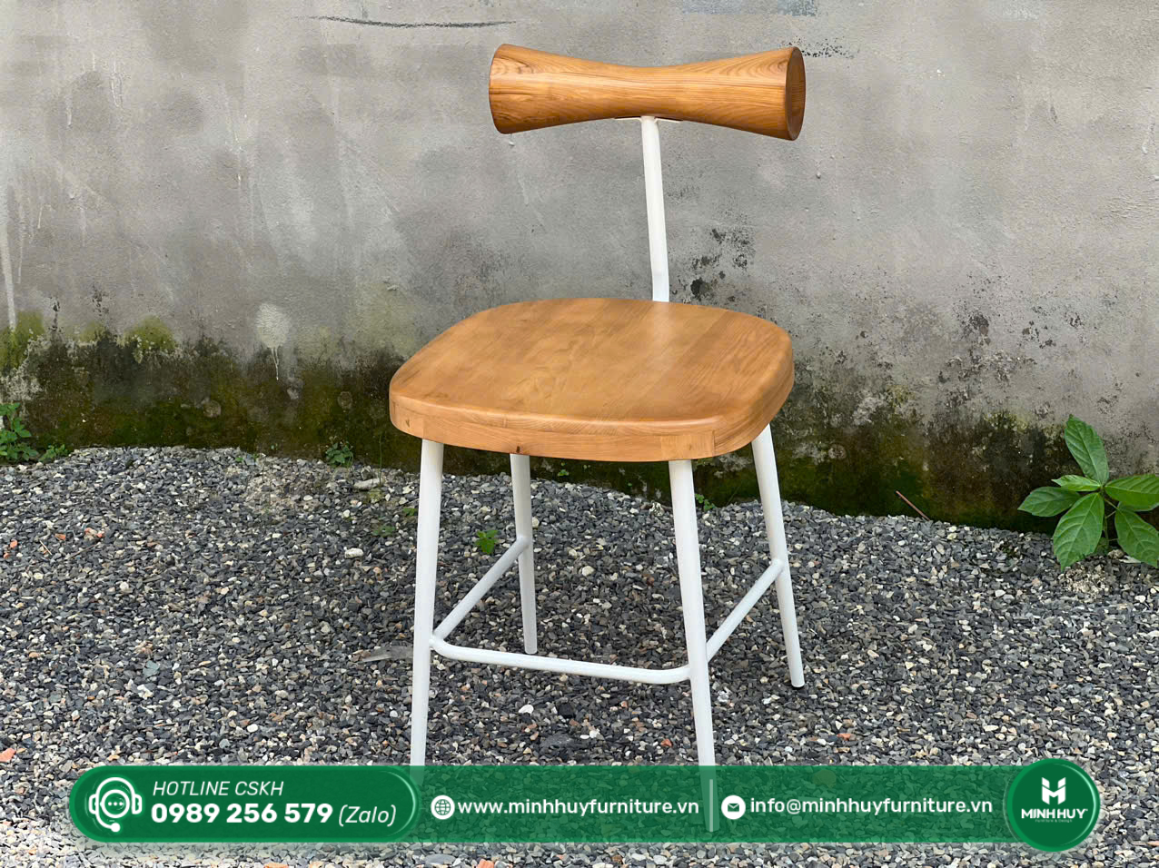 Đặc điểm sản phẩm Ghế Cafe Gỗ Tựa Trụ Nordic MH112