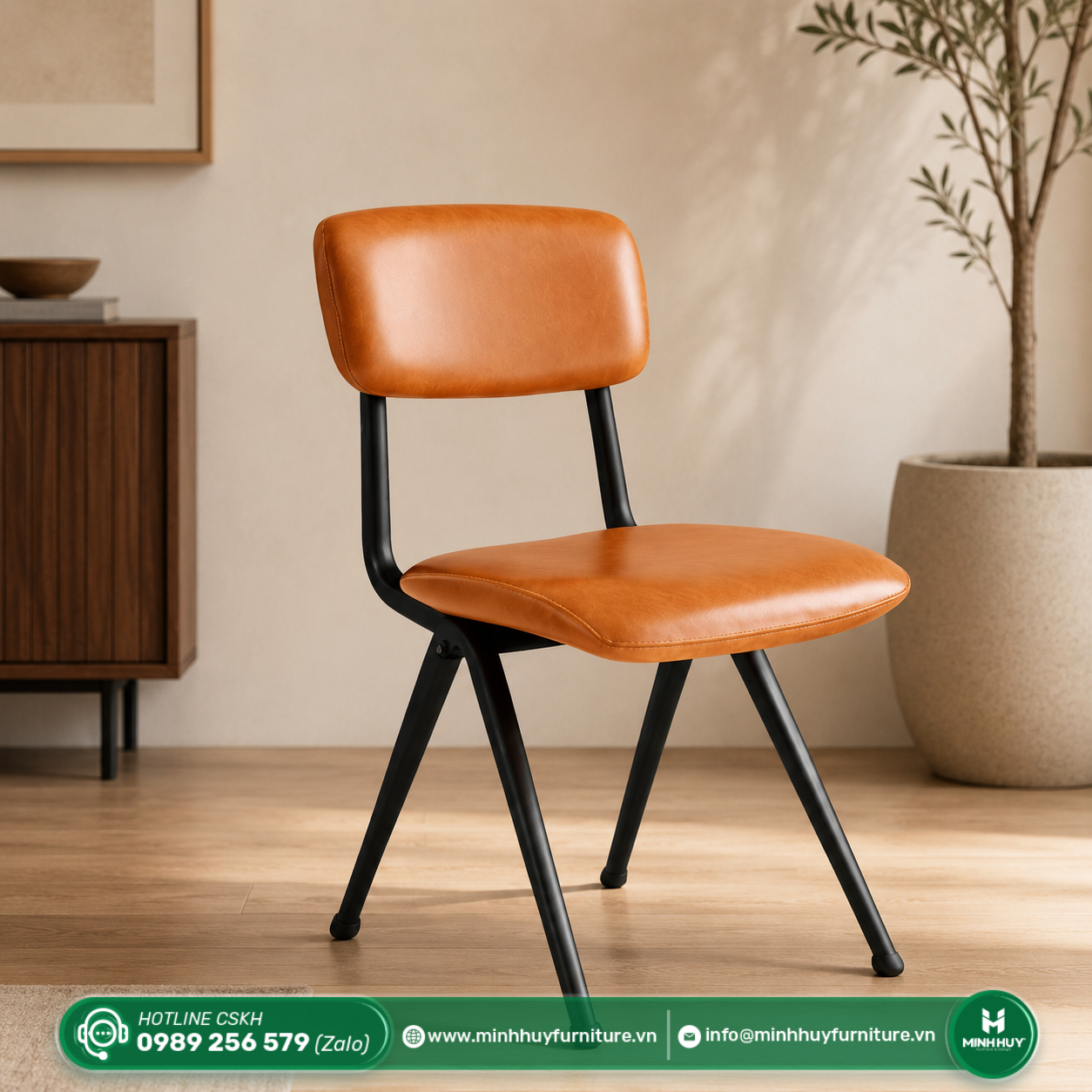 Thông số sản phẩm Ghế Bọc Nệm Simili Khung Sắt MH174
