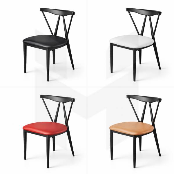 Ghế cafe bọc nệm da simili khung sắt sơn tĩnh điện MH110