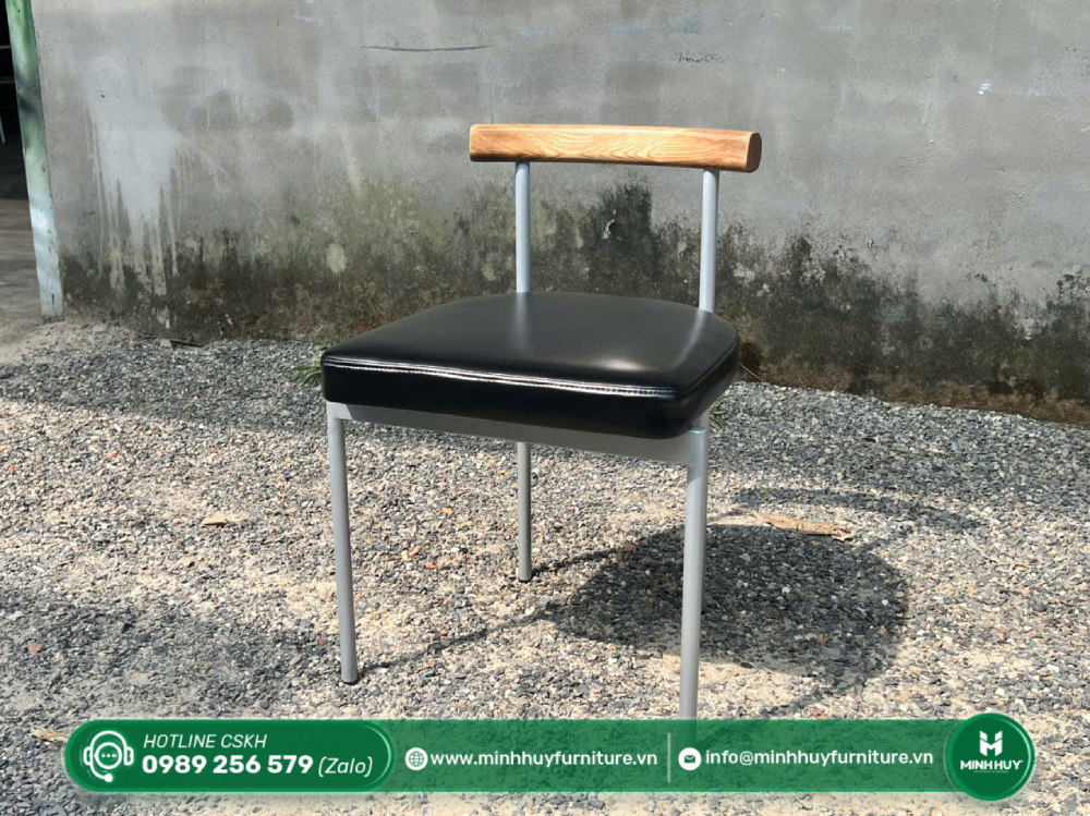 Thông số sản phẩm Ghế Cafe Bọc Nệm Tựa Trụ Gỗ MH131