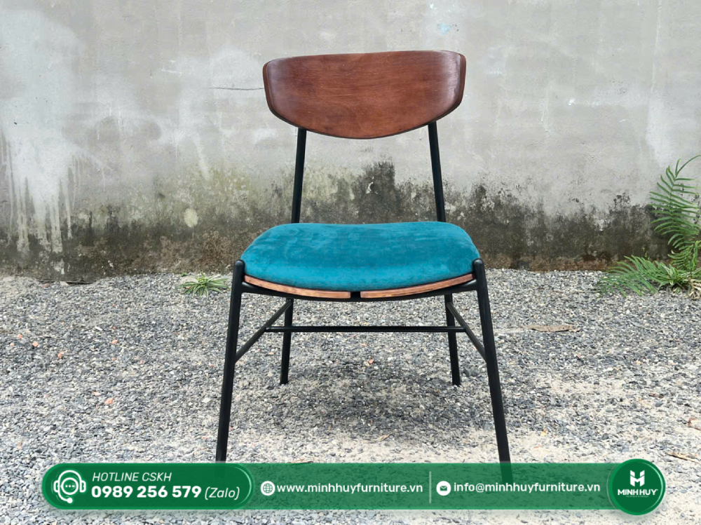 Thông số sản phẩm Ghế Cafe Có Nệm Tựa Gỗ MH130