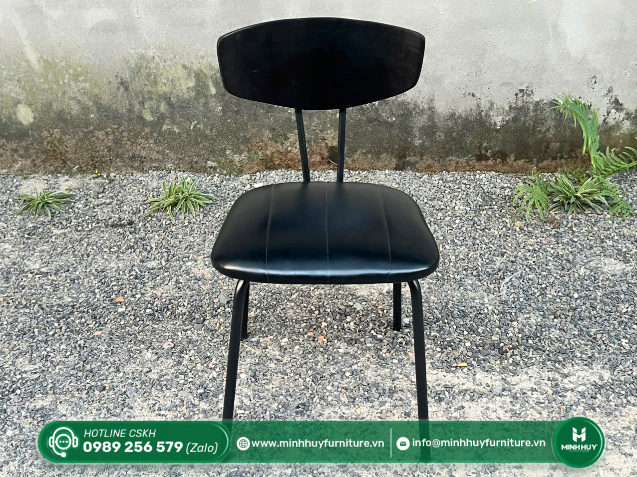 Thông số sản phẩm Ghế Cafe Đệm Da Tựa Cong MH188