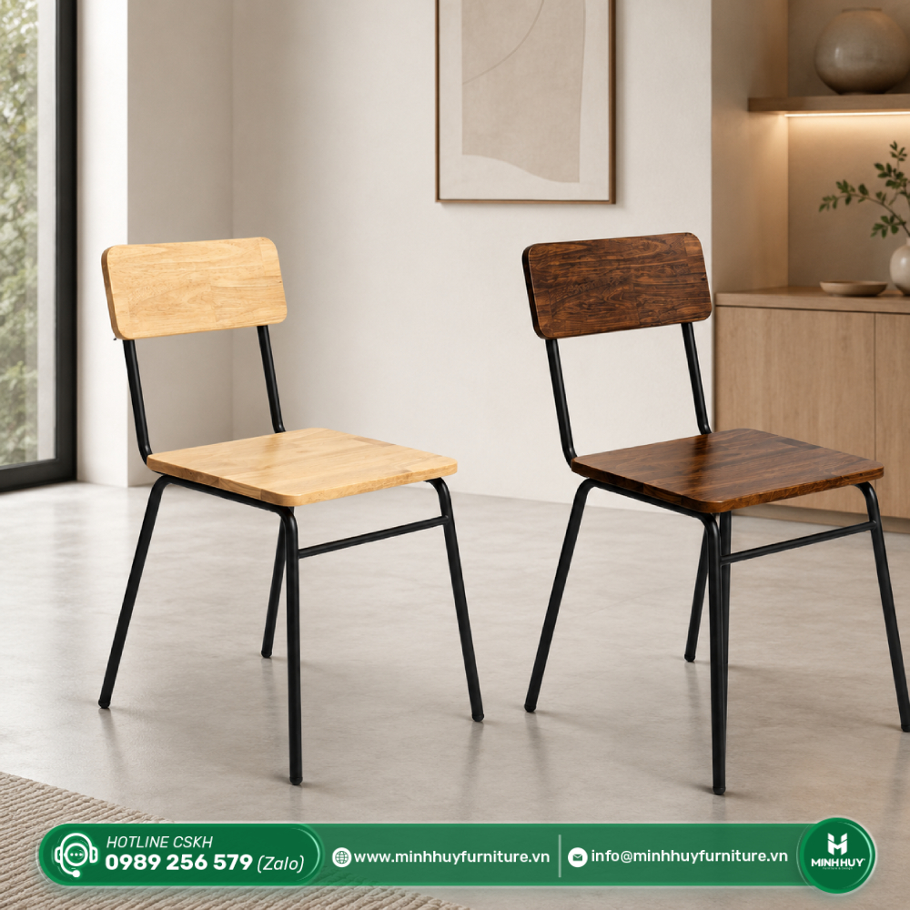 Ghế Cafe Mặt Gỗ Cao Su Khung Sắt Sơn Tĩnh Điện MH129 được sử dụng cho lĩnh vực nào?