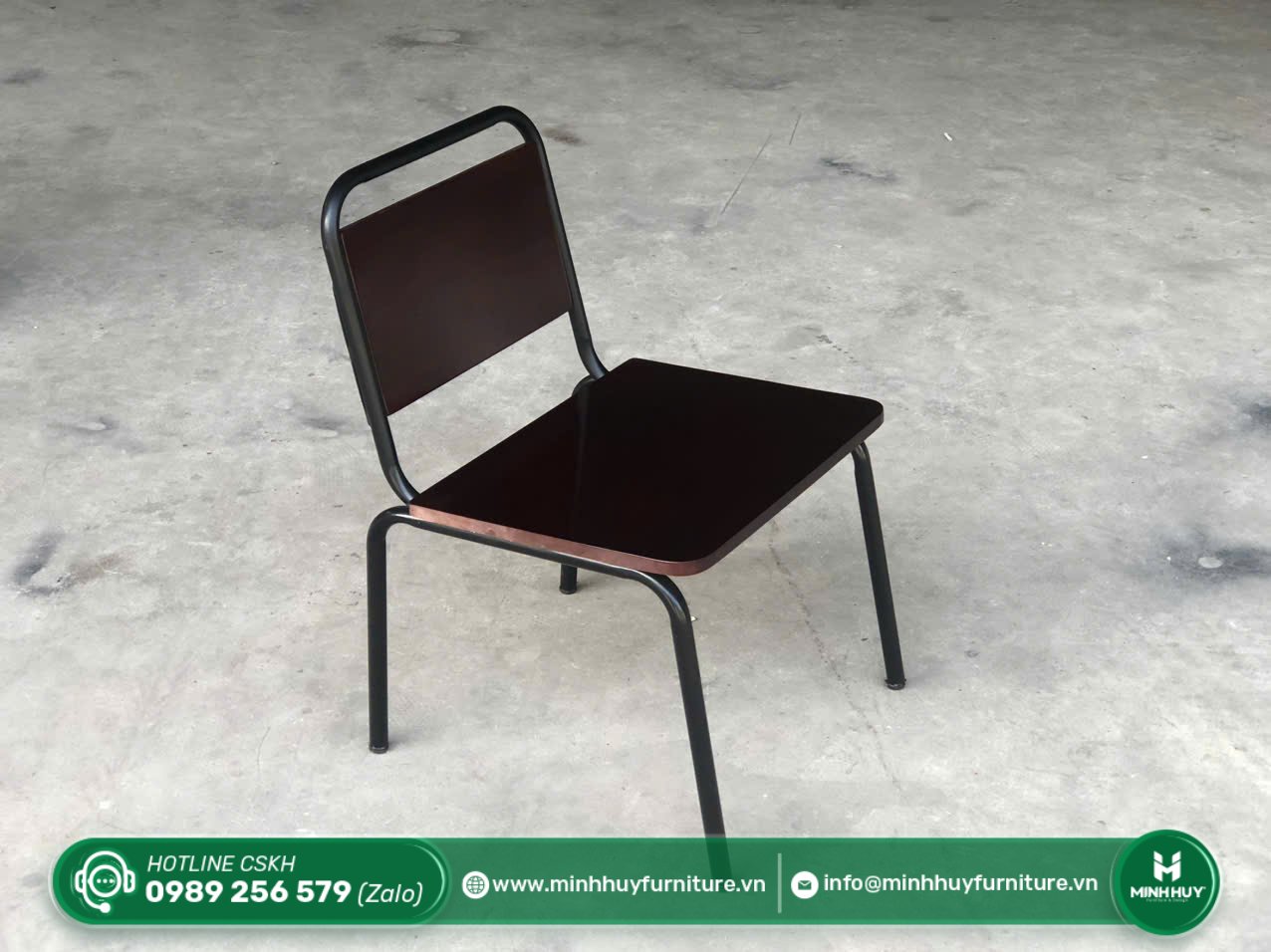 Đặc điểm sản phẩm Ghế Cafe Mặt Gỗ Khung Sắt MH195