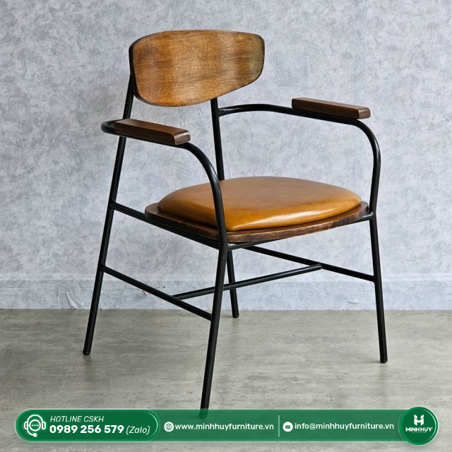 Ghế cafe tay gỗ nệm da MH144 được sử dụng cho lĩnh vực nào?