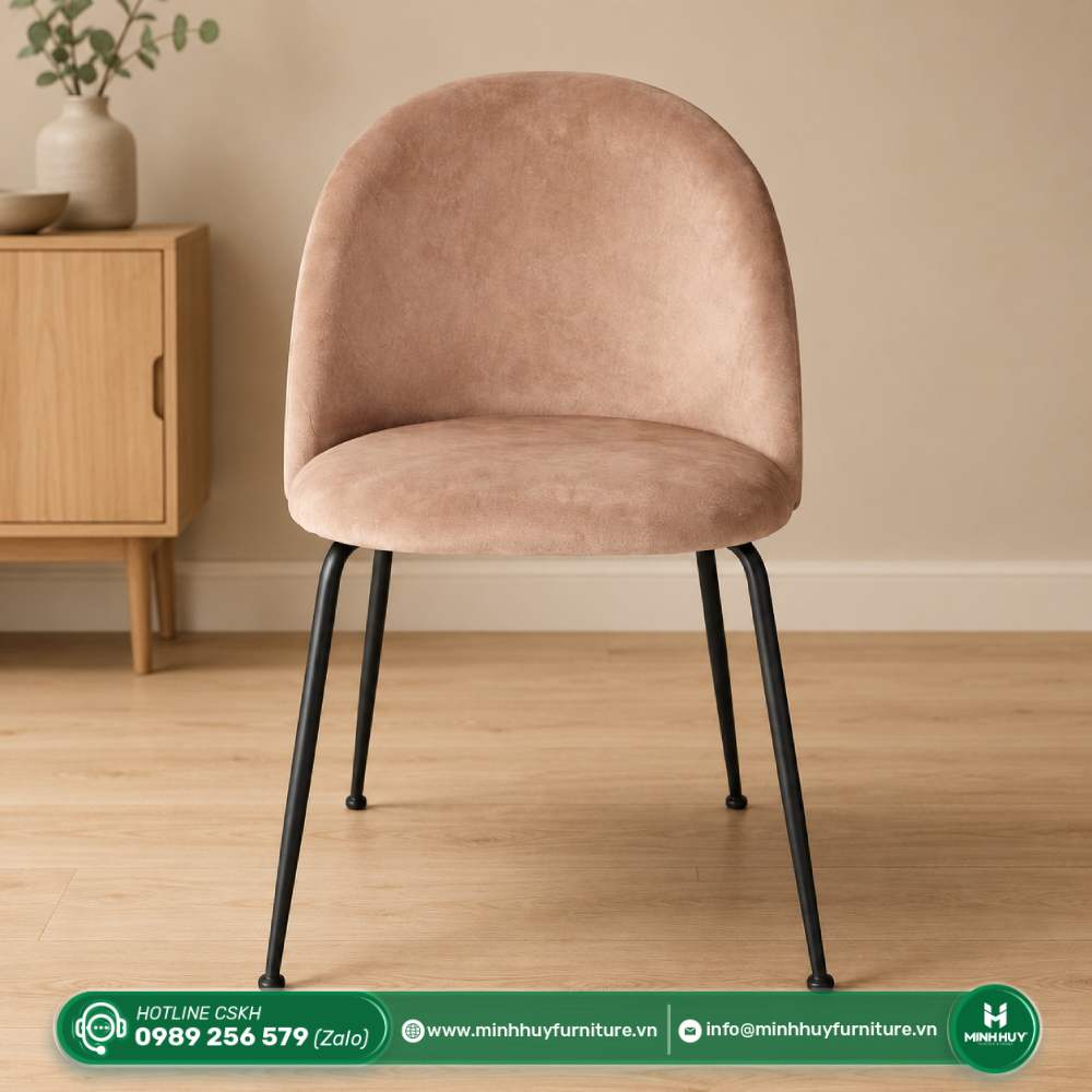 Ghế LUCAS mặt nệm nhung chân sắt màu đen MH116 được sử dụng cho lĩnh vực nào?