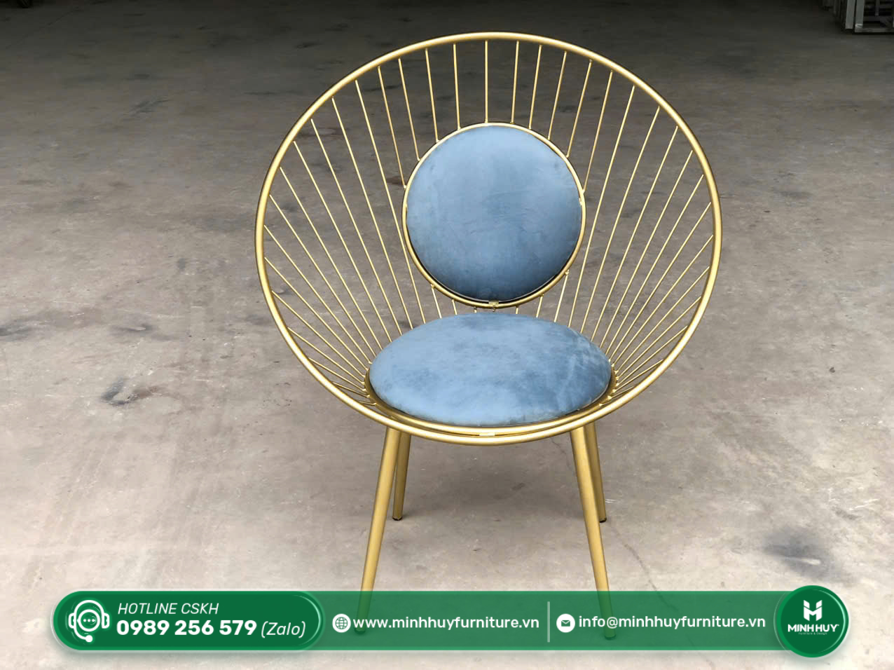 Thông số sản phẩm Ghế Peacock Lưng Nan Có Nệm MH160