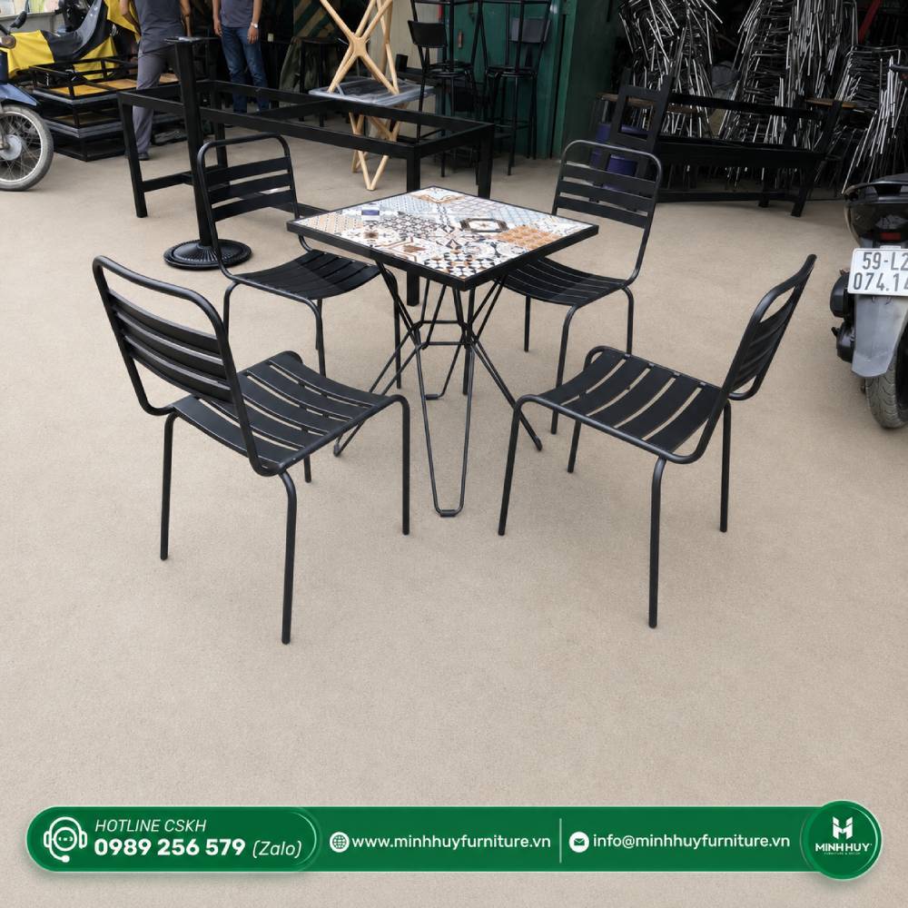 Hình ảnh thực tế Ghế Sắt 3 Lá Không Tay MH00101