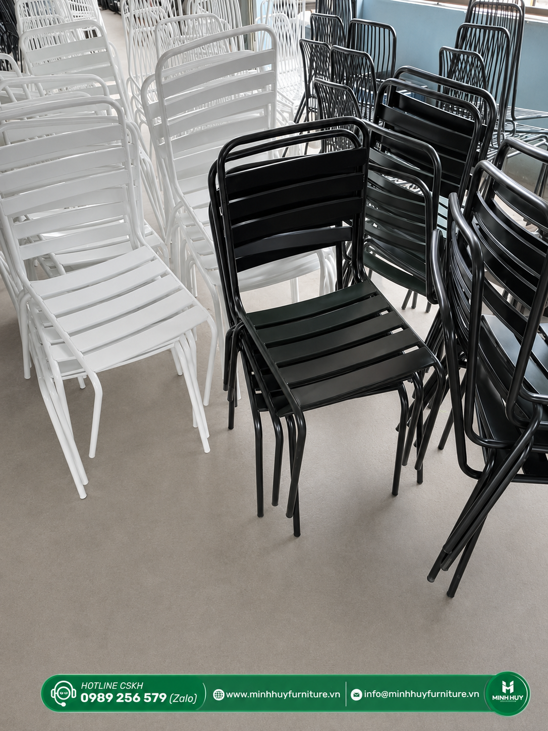 Hình ảnh thực tế Ghế Sắt 3 Lá Không Tay MH00101