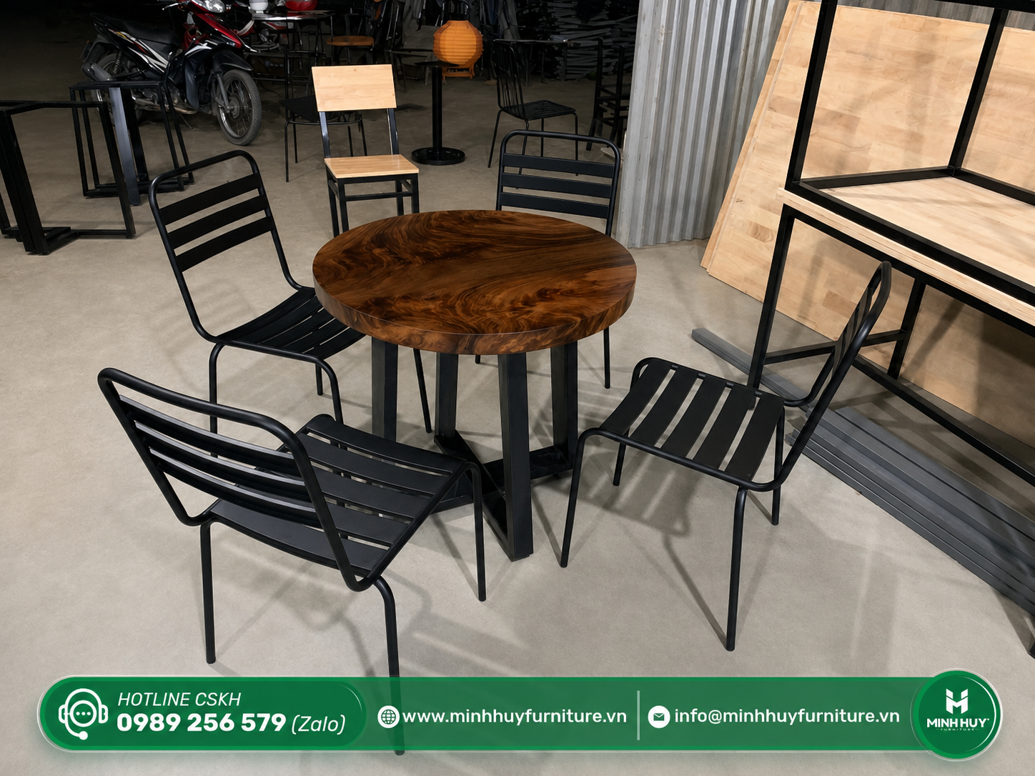 Hình ảnh thực tế Ghế Sắt 3 Lá Không Tay MH00101