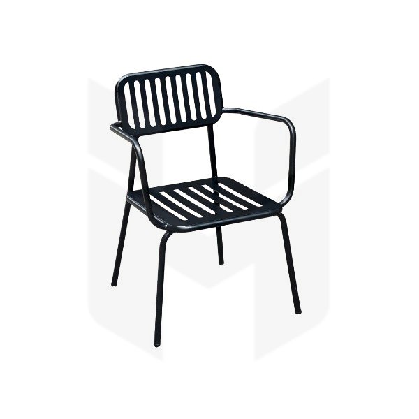 Ghế Sắt Cafe Lưng Sọc Có Tay MH113
