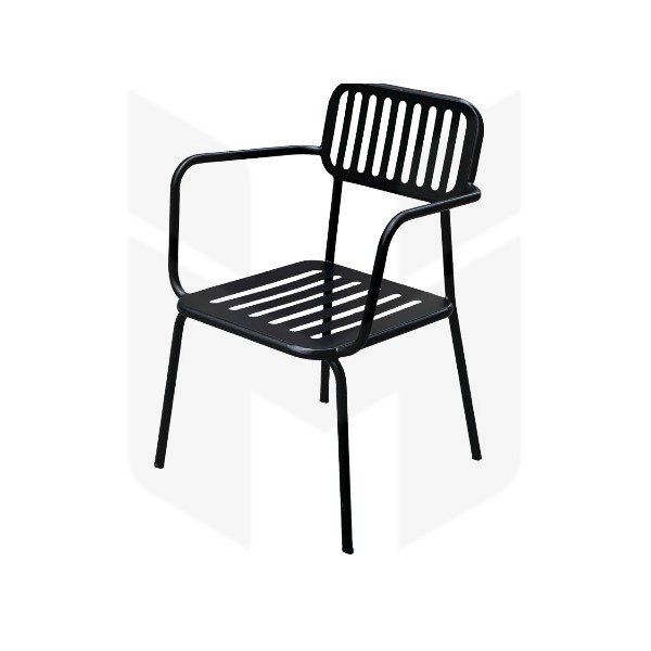 Thông số sản phẩm Ghế Sắt Cafe Lưng Sọc Có Tay MH113