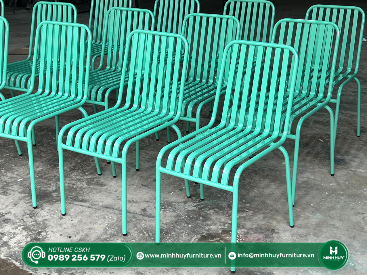 Thông số sản phẩm Ghế Sắt Nan Ngoài Trời MH139