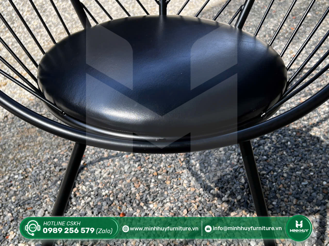 Hình ảnh thực tế mẫu Ghế Sắt Nan Tròn Acapulco Mini MH117