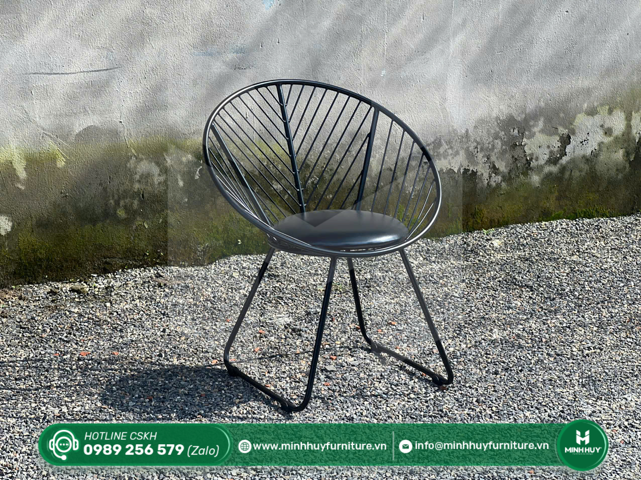 Hình ảnh thực tế mẫu Ghế Sắt Nan Tròn Acapulco Mini MH117