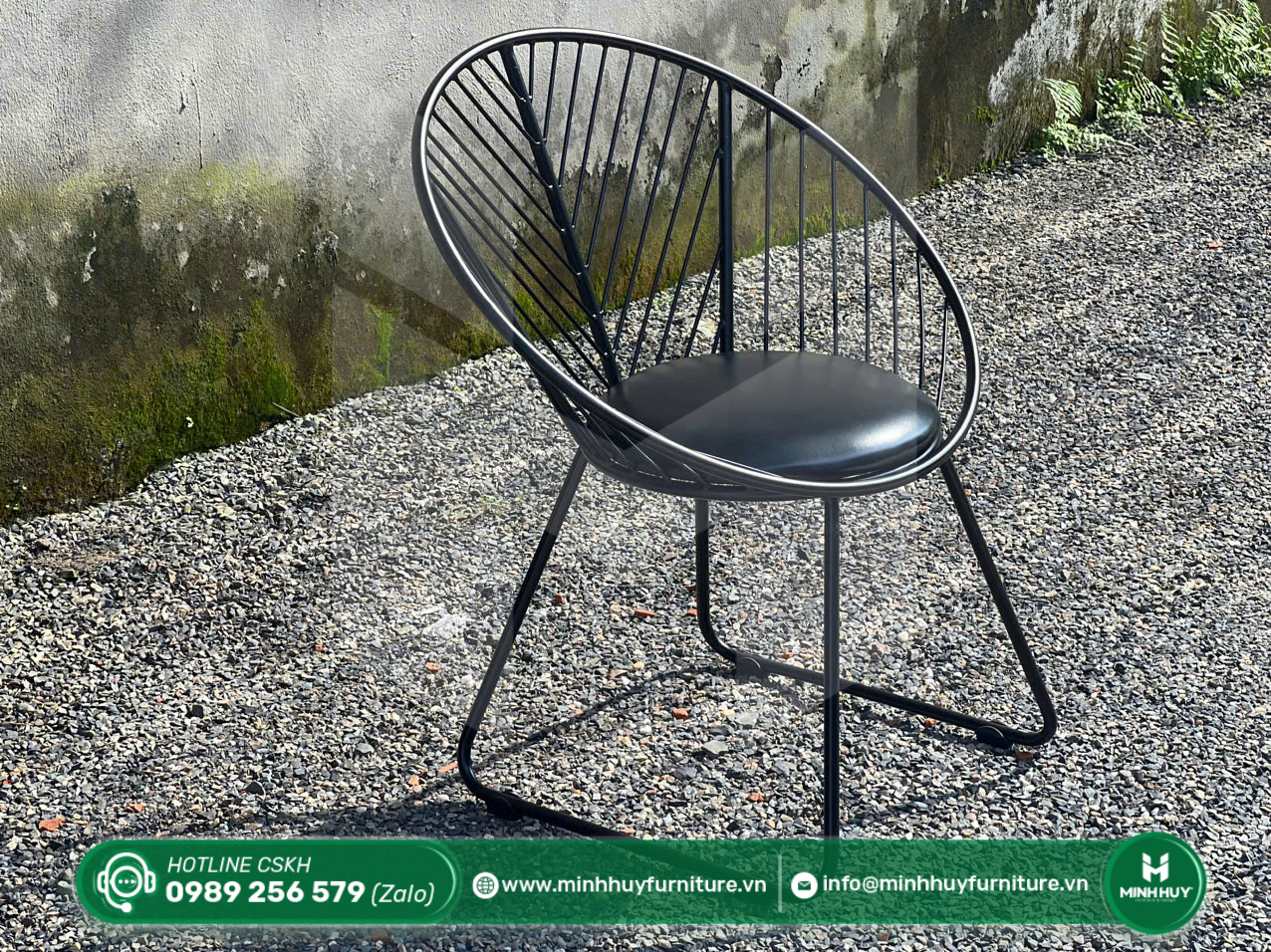 Hình ảnh thực tế mẫu Ghế Sắt Nan Tròn Acapulco Mini MH117