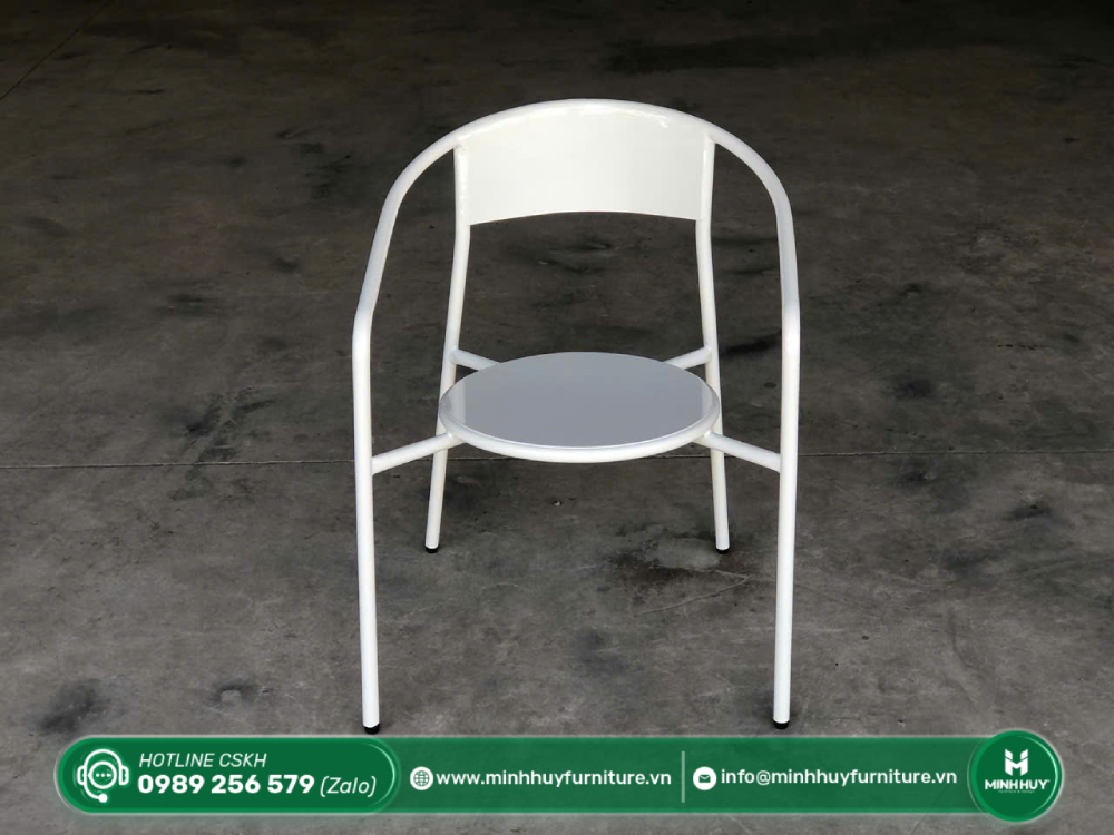 Thông số sản phẩm Ghế Sắt Tựa Cong Có Tay Vịn MH184