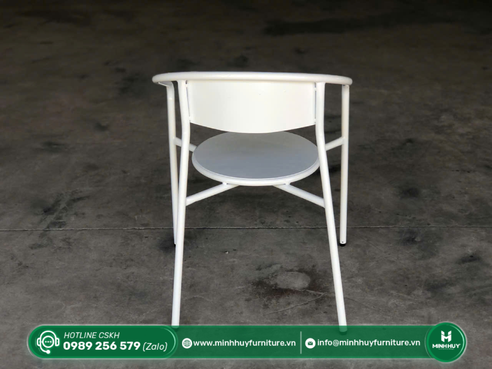 Cách vệ sinh Ghế Sắt Tựa Cong Có Tay Vịn MH184