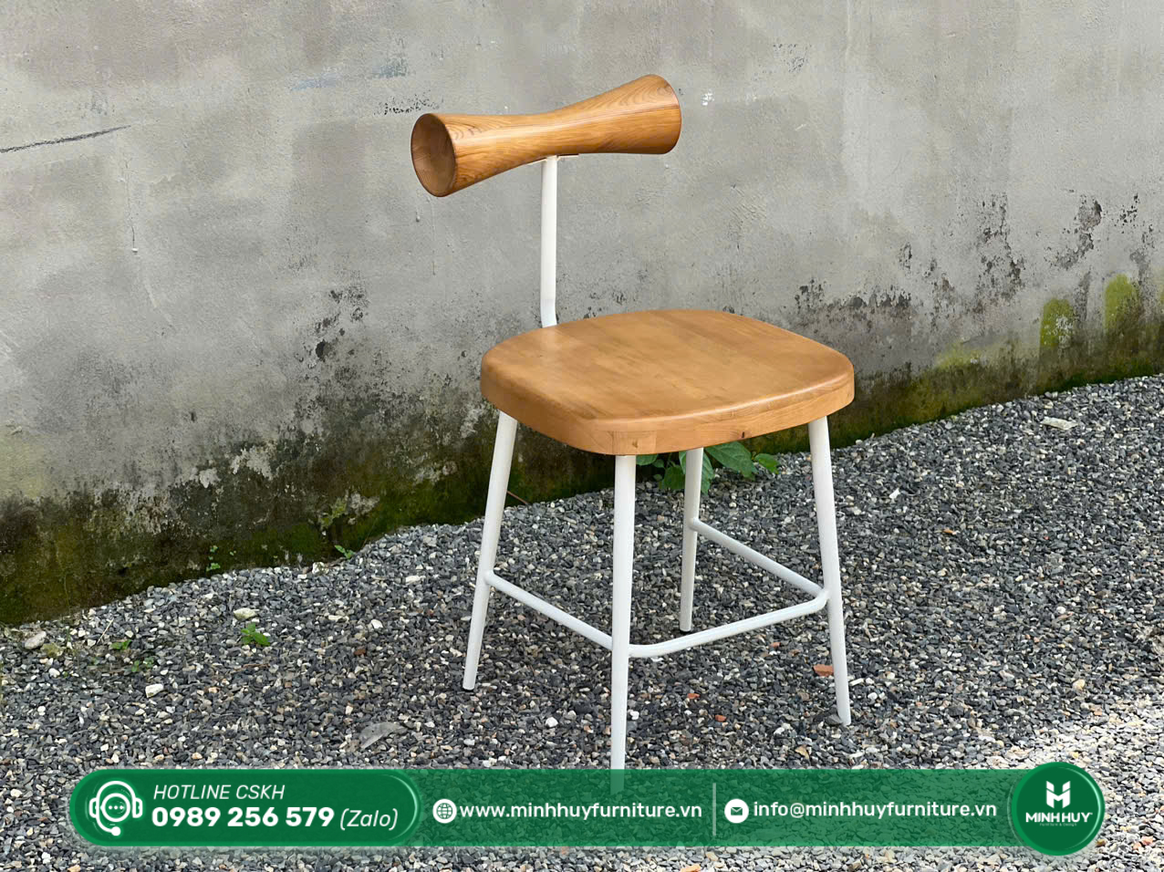 Đặc điểm sản phẩm Ghế Cafe Gỗ Tựa Trụ Nordic MH112