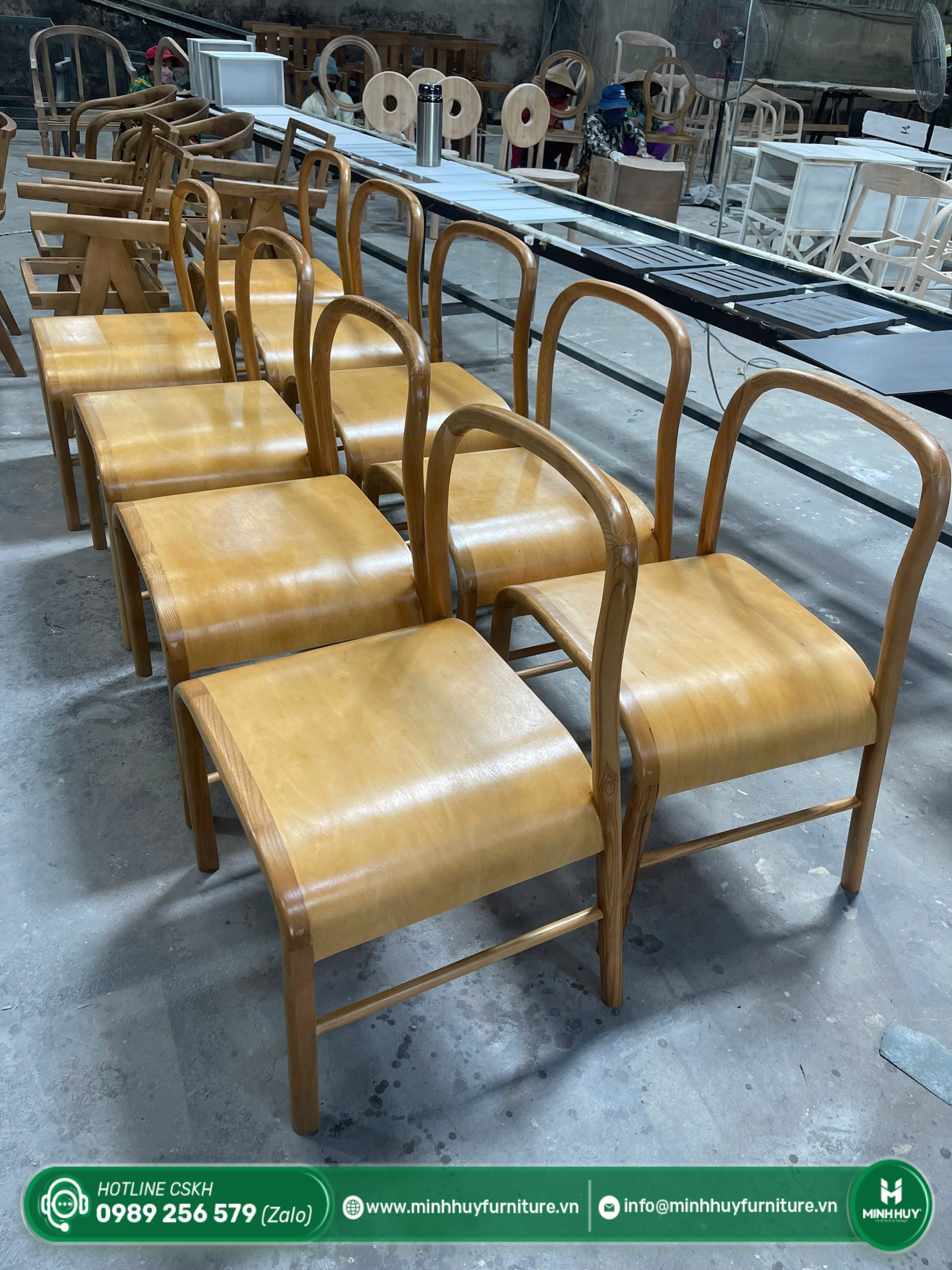 Hình ảnh thực tế mẫu Ghế Gỗ Uốn Cong Minimal MH111