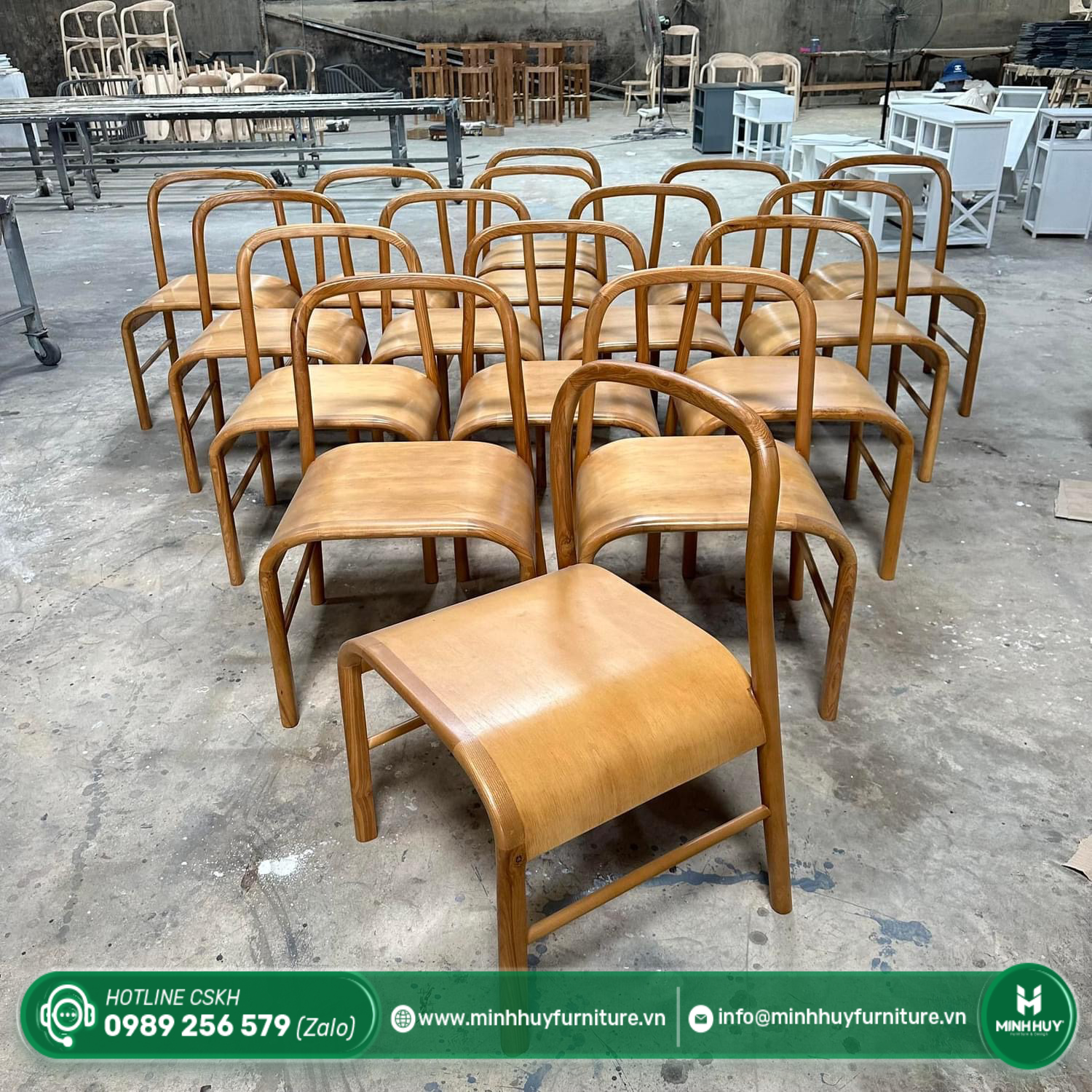 Hình ảnh thực tế mẫu Ghế Gỗ Uốn Cong Minimal MH111