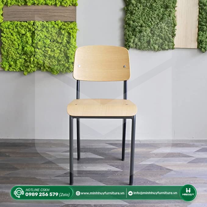 hình ảnh sản phẩm Ghế Sắt Lưng Gỗ MH106 thực tế
