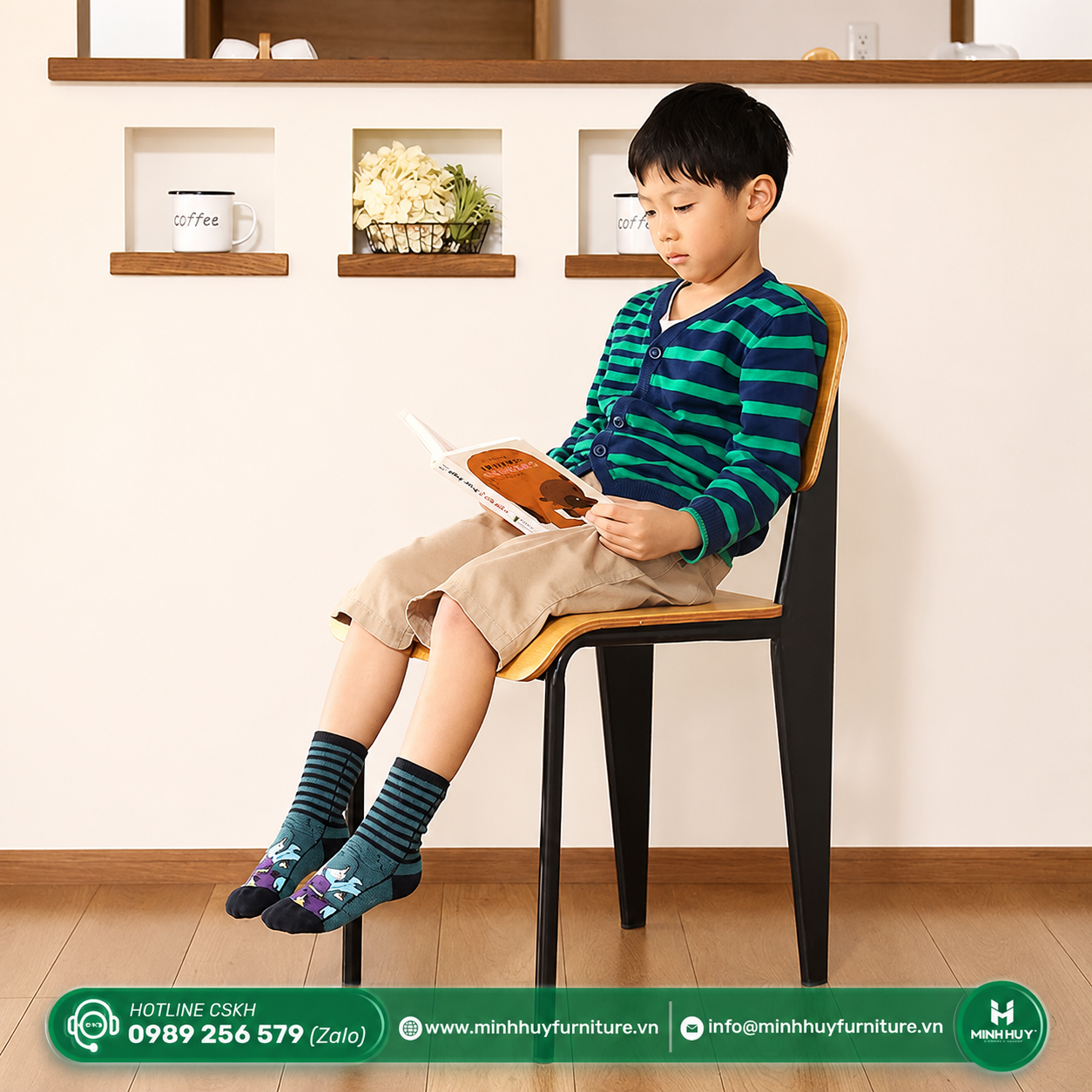 Hình ảnh thực tế của mẫu Ghế Sắt Lưng Gỗ MH106