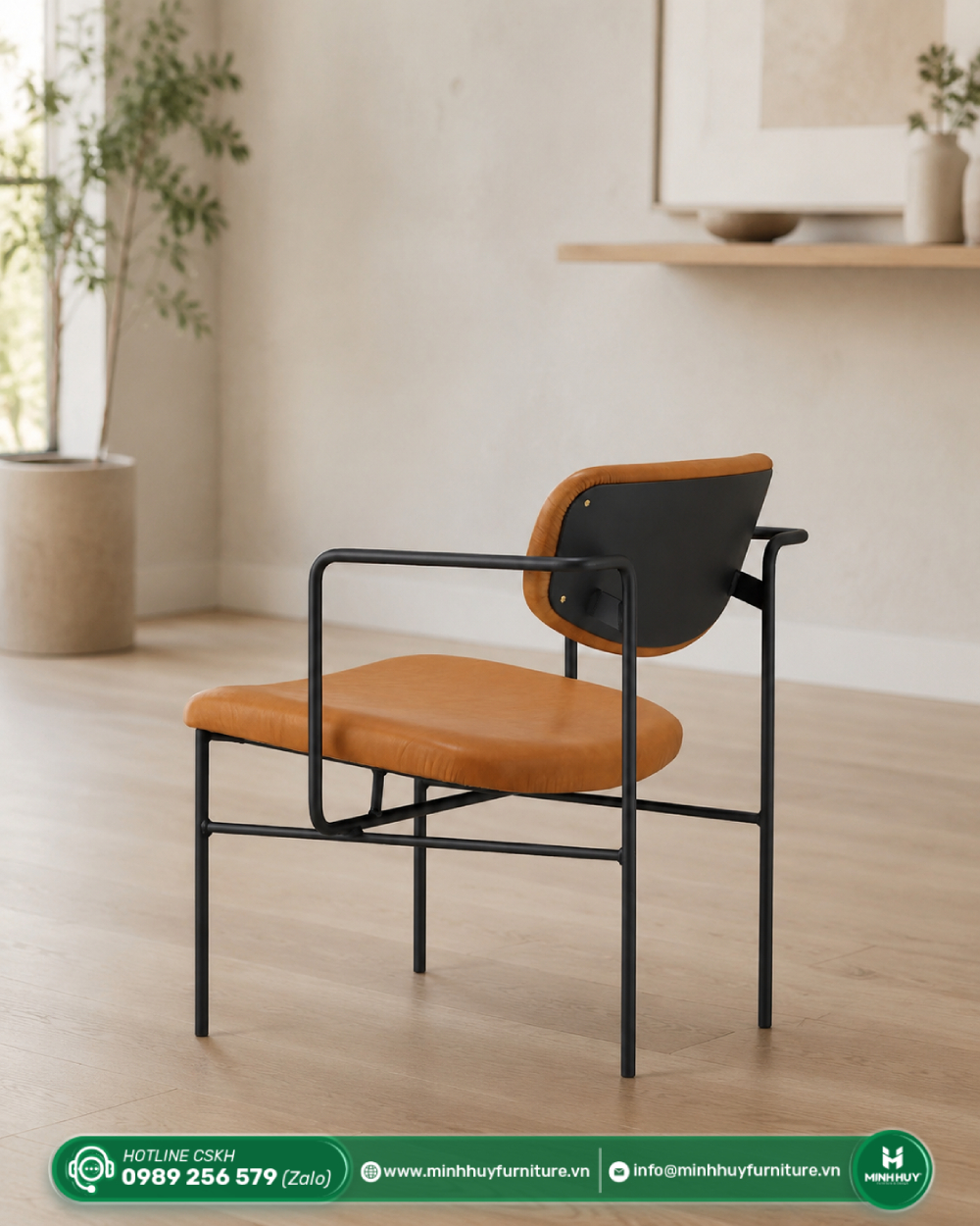 Thông số sản phẩm Ghế Thư Giãn Crank Lounge Chair Nệm Bọc Simili MH258