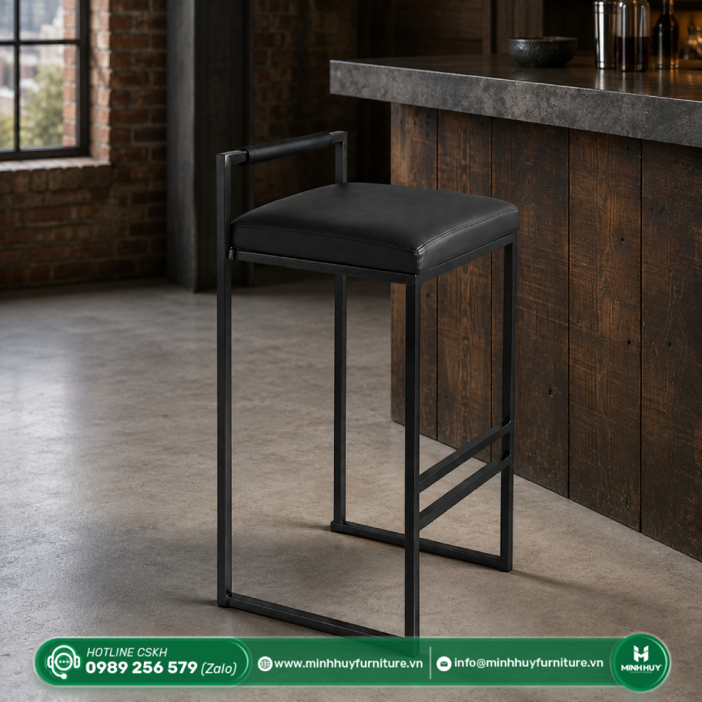 Thông số sản phẩm Ghế Bar Bọc Nệm Chân Sắt MH260