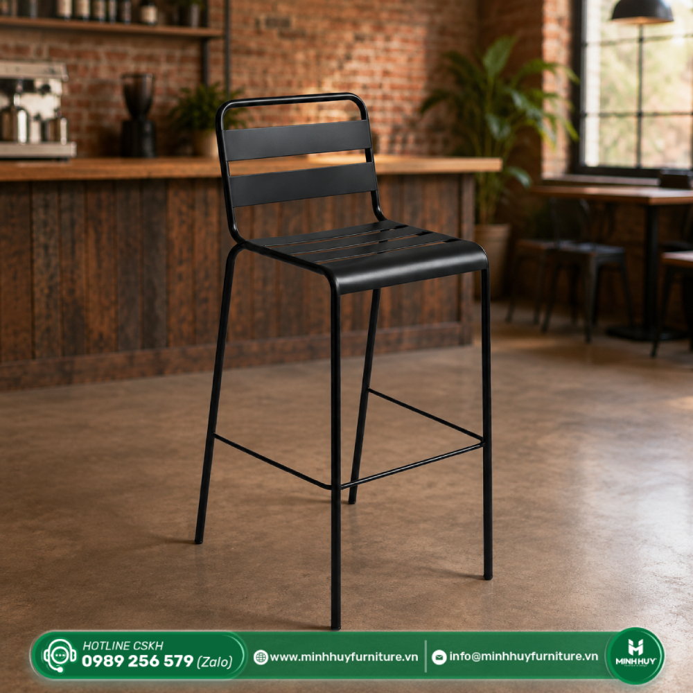 Thông số sản phẩm Ghế Bar Tựa Lưng Sắt Sơn Tĩnh Điện MH264