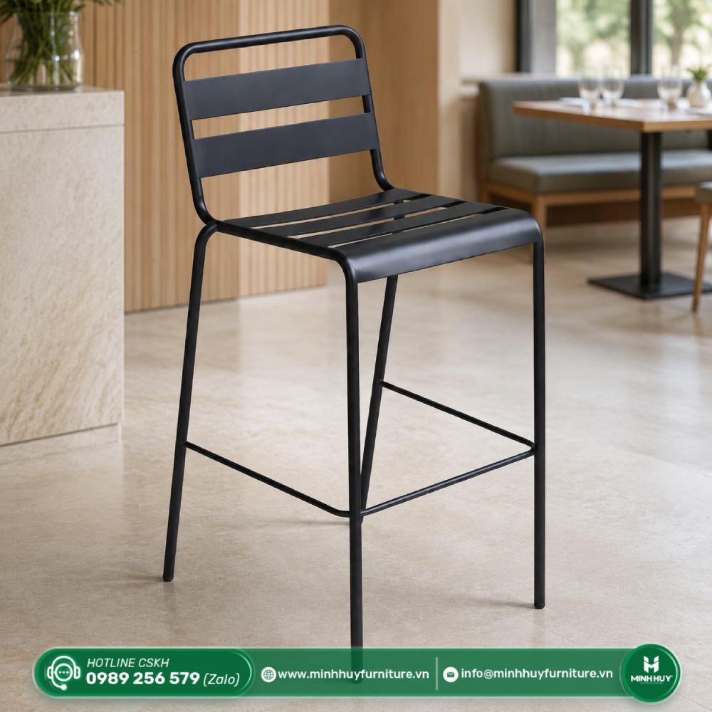Đặc điểm sản phẩm Ghế Bar Tựa Lưng Sắt Sơn Tĩnh Điện MH264