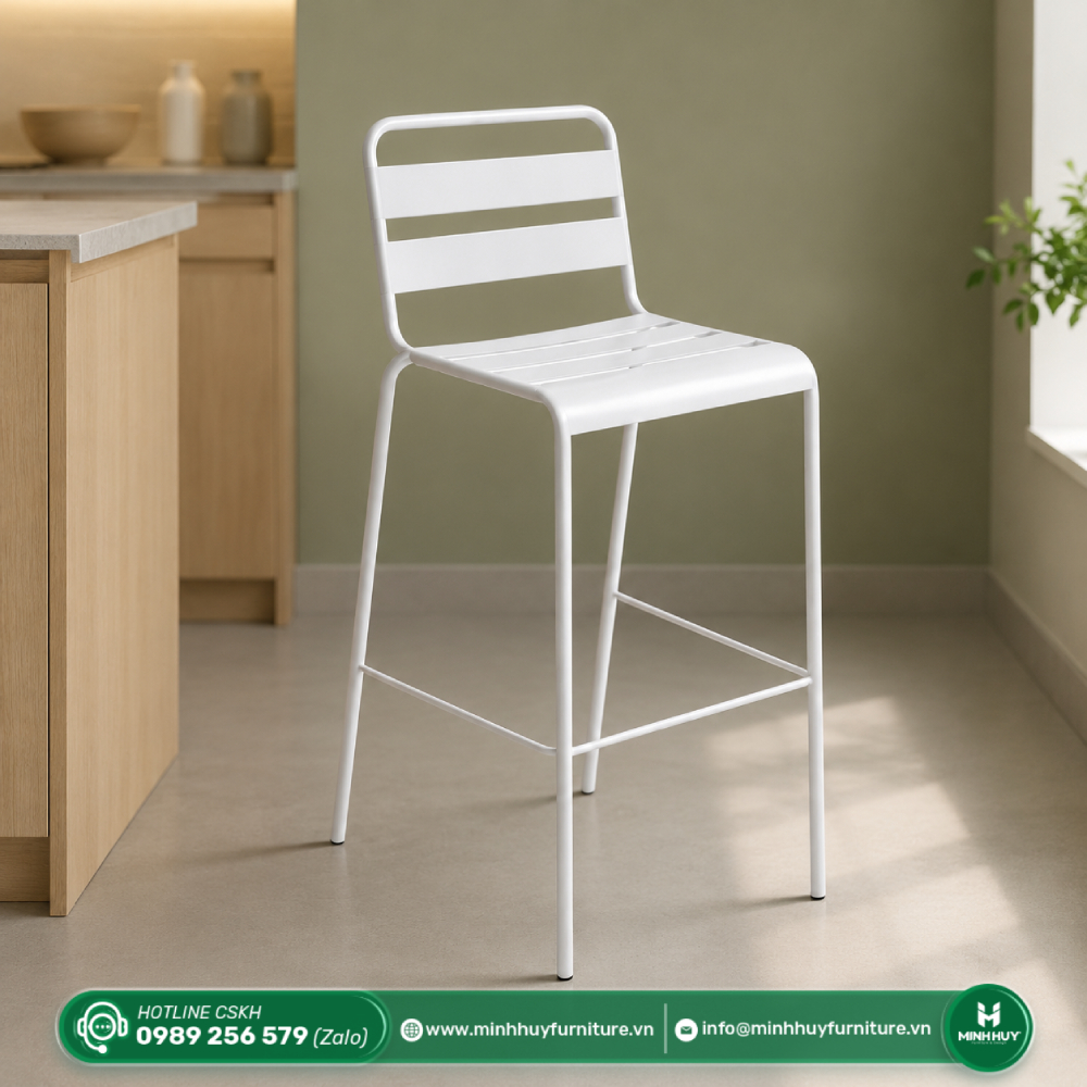 Cách vệ sinh Ghế Bar Tựa Lưng Sắt Sơn Tĩnh Điện MH264