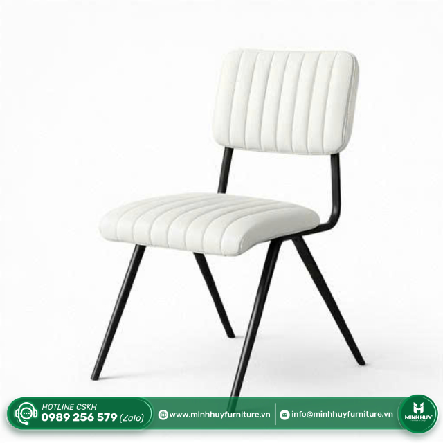 Đặc điểm sản phẩm Ghế bọc nệm Simili chân sắt sơn tĩnh điện MH232