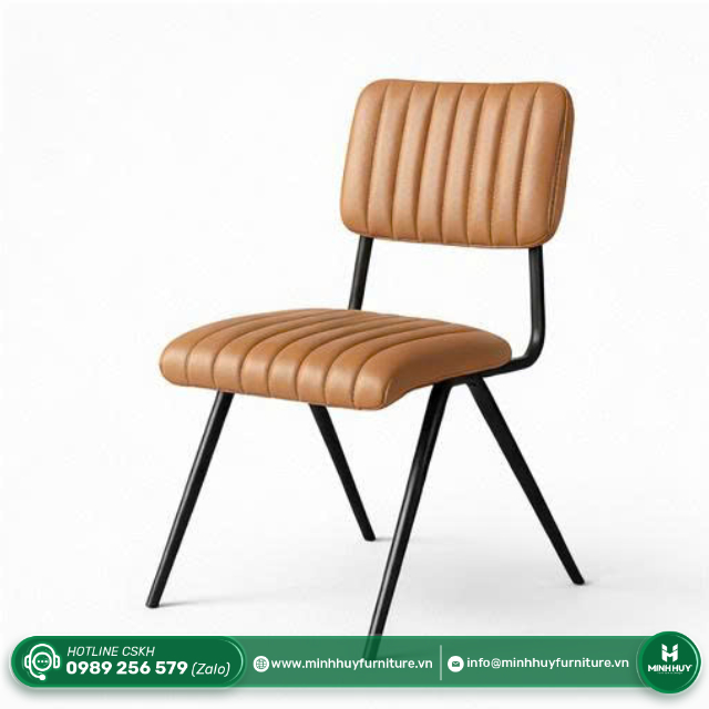 Cách vệ sinh Ghế bọc nệm Simili chân sắt sơn tĩnh điện MH232