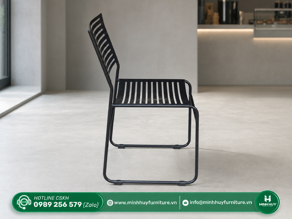Thông số sản phẩm Ghế Cafe Sắt Lưới Chân Quỳ Sơn Tĩnh Điện MH224