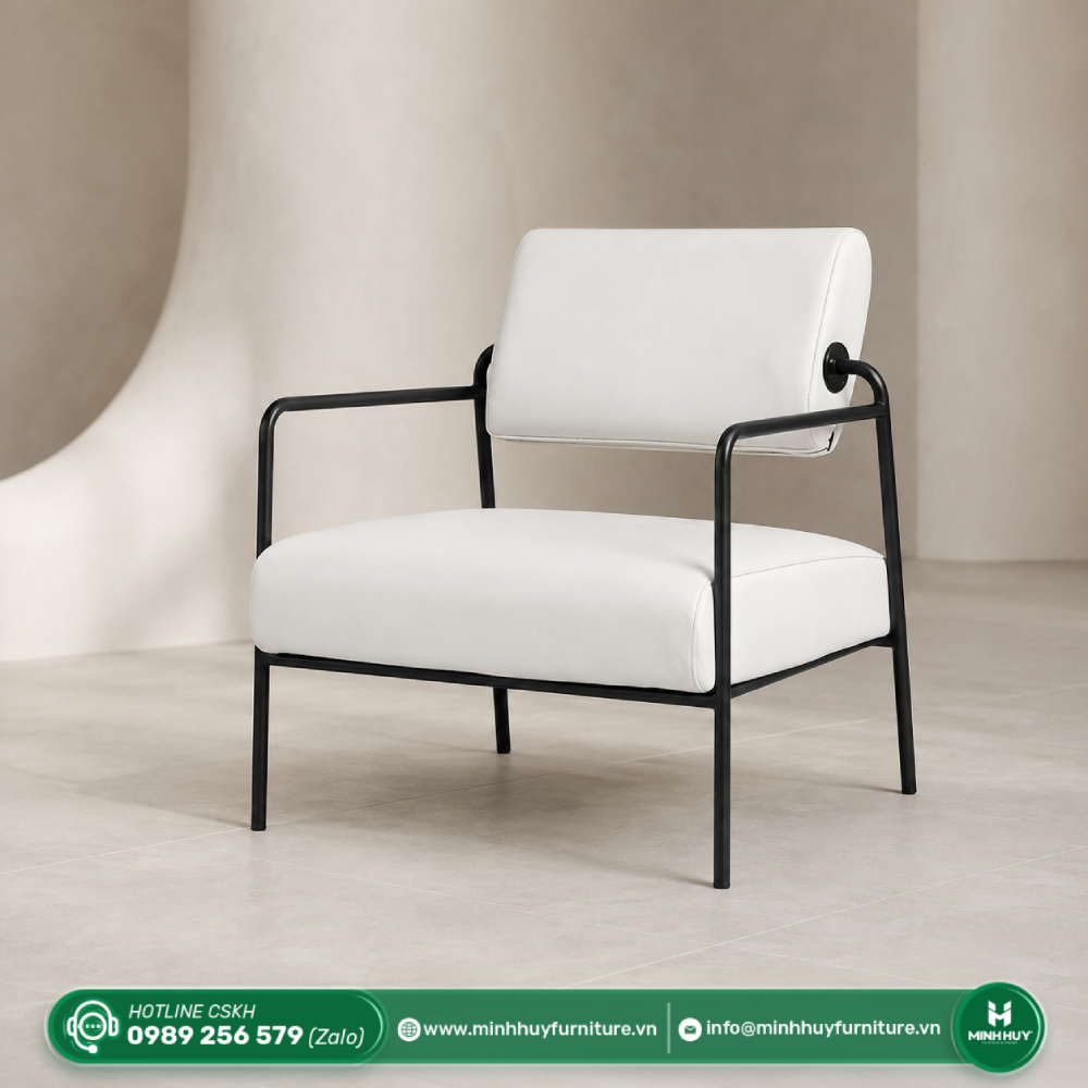 Đặc điểm sản phẩm Ghế Chân Sắt Bọc Vải Hoặc Da MH243