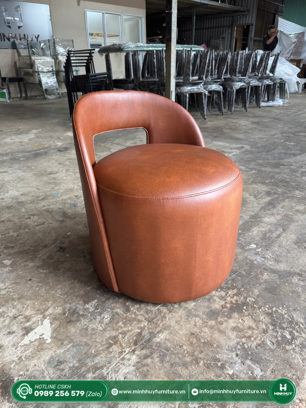 Ghế Đôn Tròn Da Có Tựa Lưng MH209 được sử dụng cho lĩnh vực nào?
