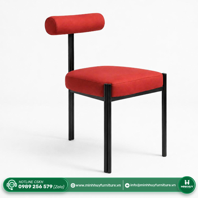 Thông số sản phẩm Ghế nệm bọc vải chân sắt MH229