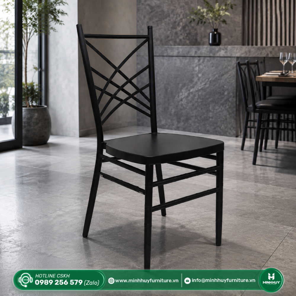 Đặc điểm sản phẩm Ghế Nhà Hàng Khung Sắt Sơn Tĩnh Điện MH235