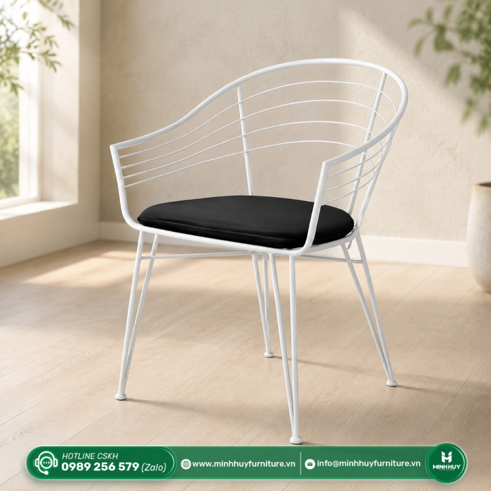 Cách vệ sinh Ghế Sắt Lưng Vòm Sơn Tĩnh Điện Có Nệm MH238