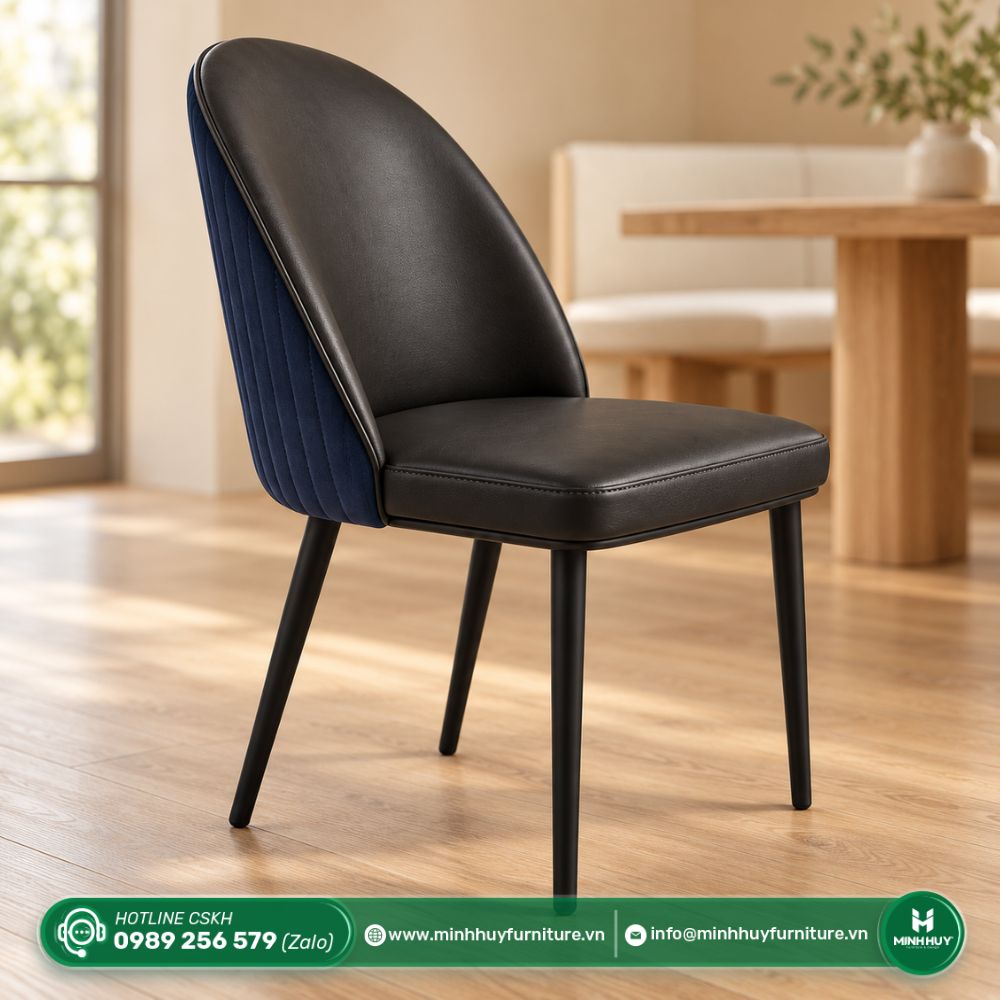 Thông số sản phẩm Ghế Sky Nệm Bọc Da Chân Sắt MH031