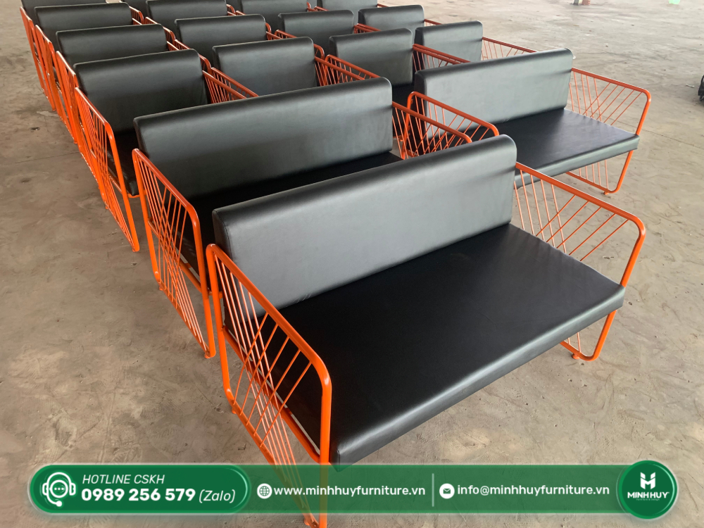 Cách vệ sinh Ghế Sofa Cafe Băng Khung Lưới Nệm Simili MH220