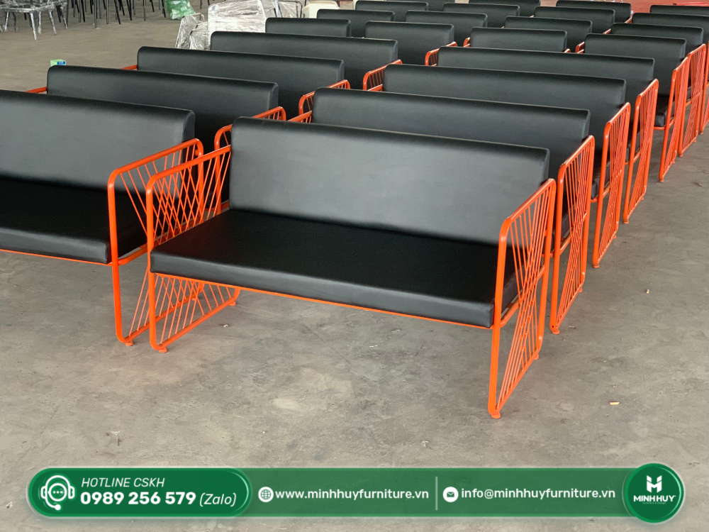 Cách vệ sinh Ghế Sofa Cafe Băng Khung Lưới Nệm Simili MH220