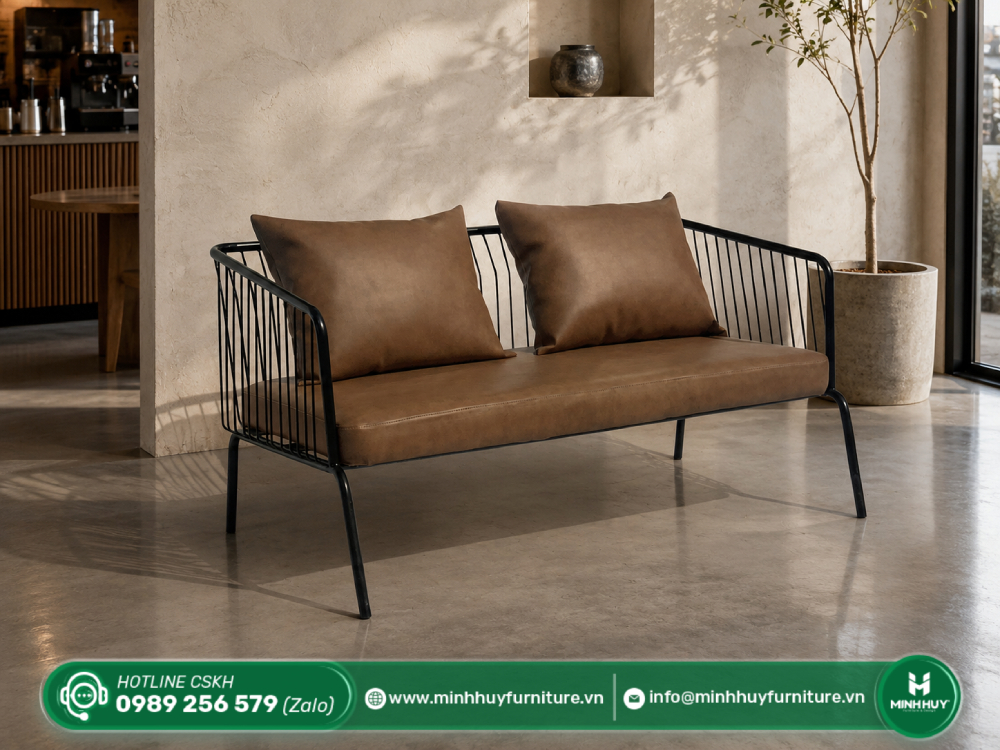 Ghế Sofa Cafe Băng Khung Nan Sắt Nệm Da Kèm Gối MH222 được sử dụng cho lĩnh vực nào?