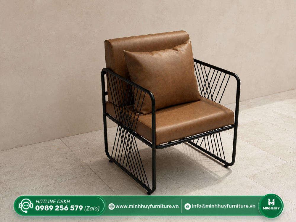 Thông số sản phẩm Ghế Sofa Cafe Khung Lưới Nệm Simili MH219
