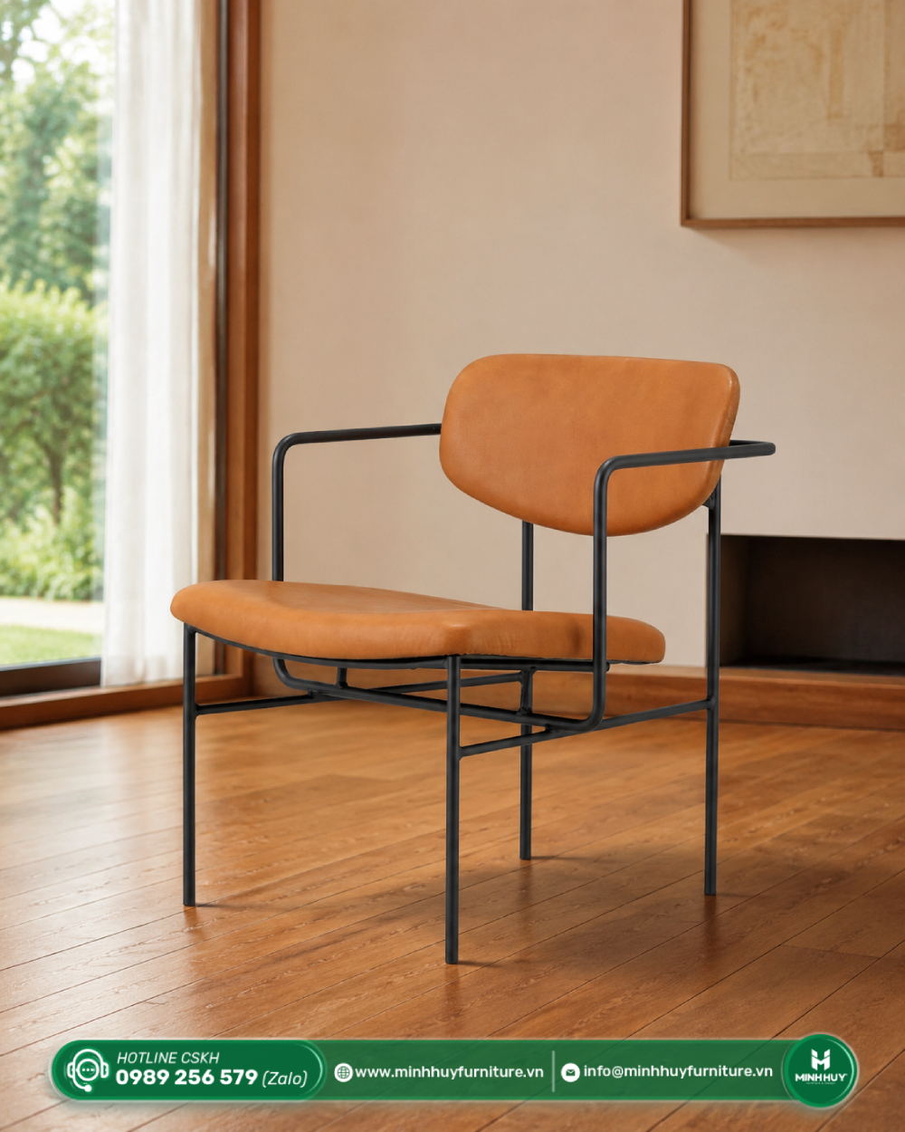 Đặc điểm sản phẩm Ghế Thư Giãn Crank Lounge Chair Nệm Bọc Simili MH258