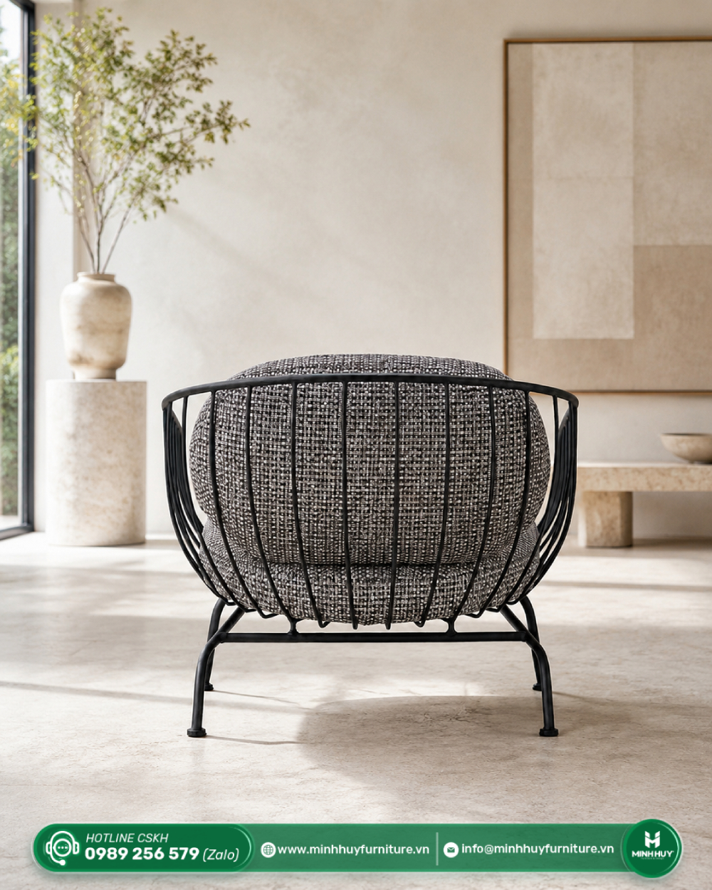 Đặc điểm sản phẩm Ghế Thư Giãn Sugiyama Hoop Lounge Chair MH252